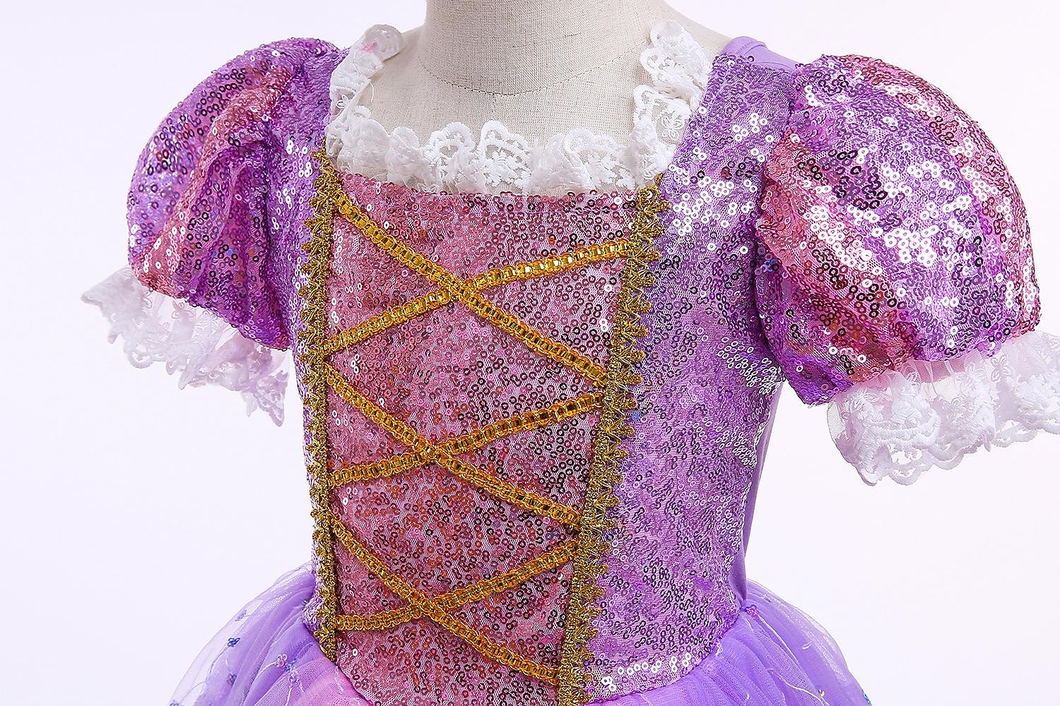 Prințesă Rapunzel Rochii Manta Rochie de fete cu flori Cosplay Partidul costumelor for Fete Pentru copii Zuia Copiilor Mascaradă Nuntă Invitat la nunta 2026 - $41.99 –P5