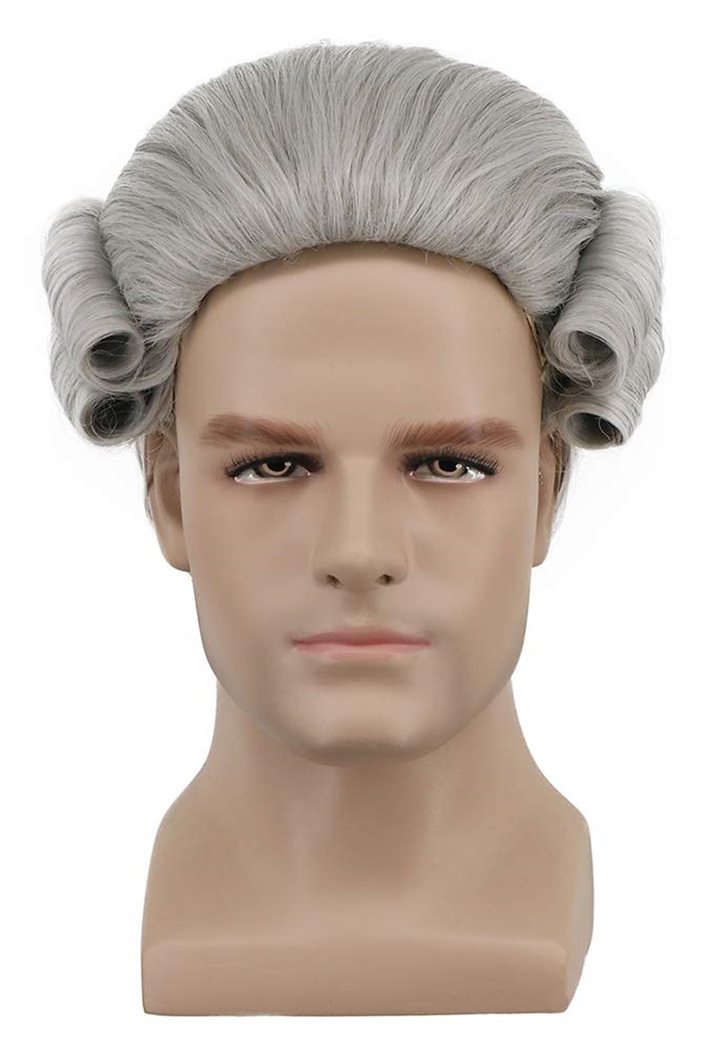 Peluca Rizada de Caballero Abogado Curly George Washington Cosplay Pelucas de Halloween Carnaval 2026 - $17.99 –P7