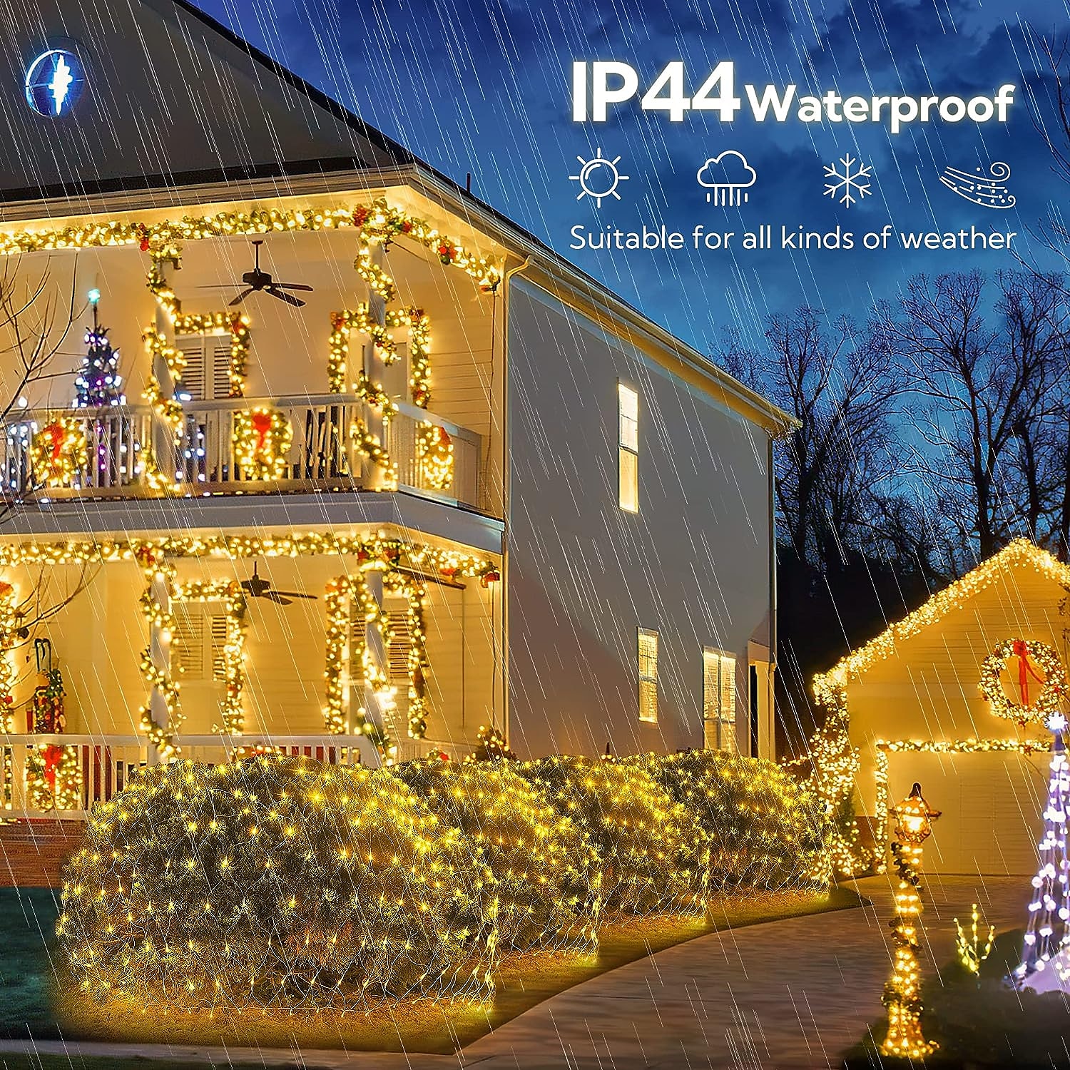 3*2M 192 LED Net Lights Outdoor Mesh Lights,8 Modes Net Lights for Bushes Plug in, Waterproof Christmas Halloween Decoration Net String Lights for Bushes Ceiling Wedding Indoor Outdoor(9.8ft x 6.6ft) 2025 - $40.99 –P15