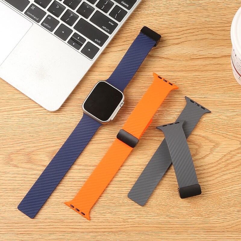 2025年 スポーツバンド と互換性があります Apple Watch ウォッチバンド 38mm 40mm 41mm 42mm 44mm 45mm 49mm マグネティッククラスプ 防水 調整可 シリコーン 交換用時計バンド のために iwatch Ultra 2 Series 9 8 7 SE 6 5 4 3 2 1  コレクション – $11.99 –P7