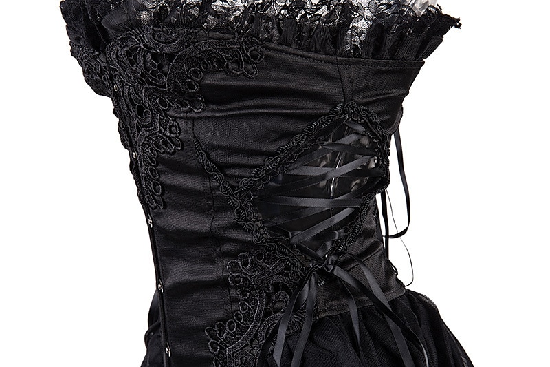 Vintage Rococo Punk & Gothic Overbust Corset Bustier Bodyshaper Pirate Lace Women's Fantasy Halloween Carnival Valentine's Day Party / Evening Prom Adults' Bra Underwear All Seasons 2025 - $36.99 –P13