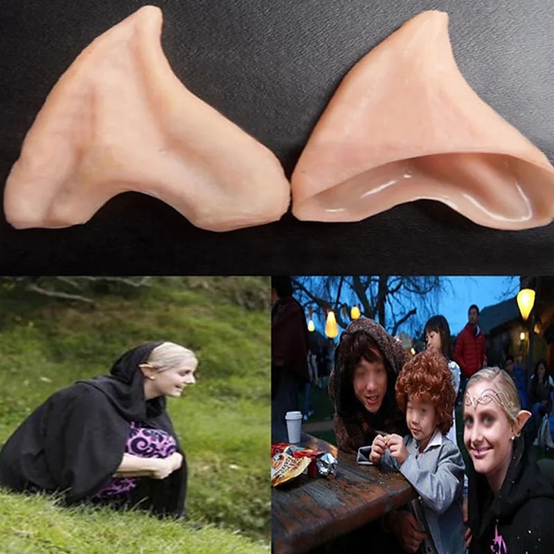 Halloween Elf Ears Cosplay Props, Latex Fairy Angel Dress Up False Ears, Half Elf Ears for Halloween Costume, Party Decoration Accessories 2025 - $6.99 –P3