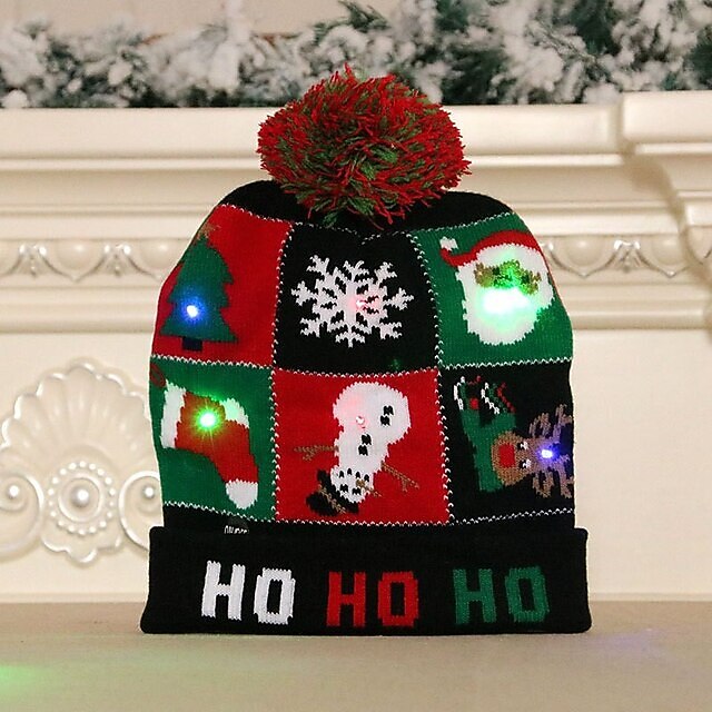 natale per bambini decorazione per adulti cappello led cappello di natale bagliore natale berretti in maglia unisex vacanza bagliore maglioni regali di natale ornamenti del partito di capodanno del 2025 a $6.99 –P17
