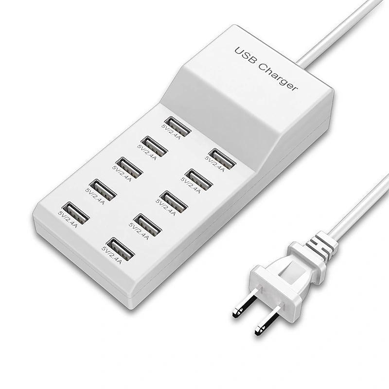 50w multi-port lader usb10 port 10a hurtigladende mobiltelefon nettbrett smart distribusjonsplugg 5v2.4a 2025 - $28.99 –P3