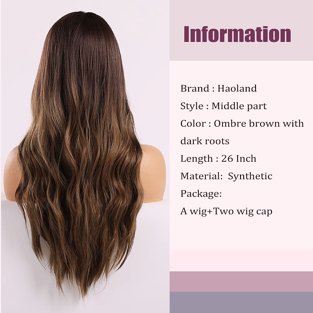 bruin lange golf pruiken pruik voor vrouwen body wave haar pruik met blond hoogtepunt pruik voor vrouwen dagelijks feest gebruik hittebestendige halloween cosplay party pruiken 2026 - $31.99 –P9