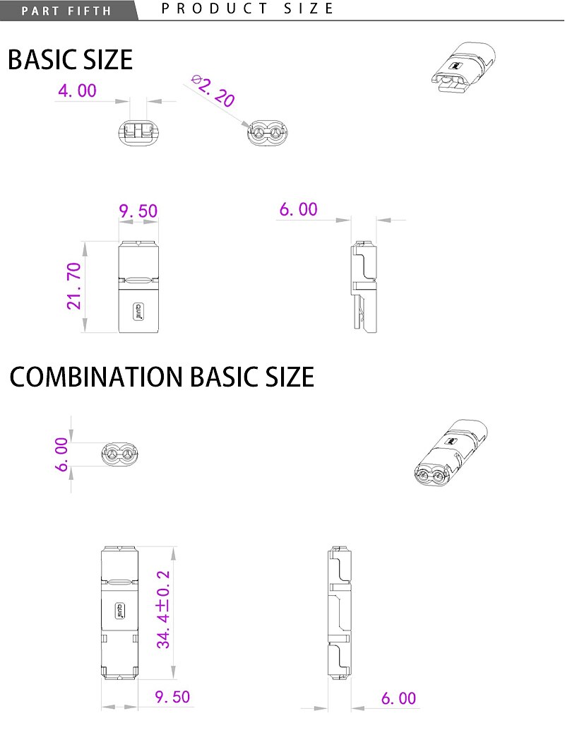 10 stks snel aansluiten en loskoppelen draad connector splicing kabel krimpen terminal draad bedrading led auto connector 18-22awg peel-gratis soldeerloze snelle draad connector dubbele draad plug en 2025 - $18.99 –P9