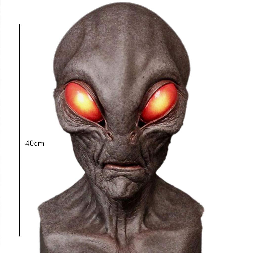 masca de halloween extraterestru amuzant extraterestru masca magica cosplay costum petrecere noutate masti latex cu cap complet pentru adulti si copii-halloween 2025 - $26.99 –P5