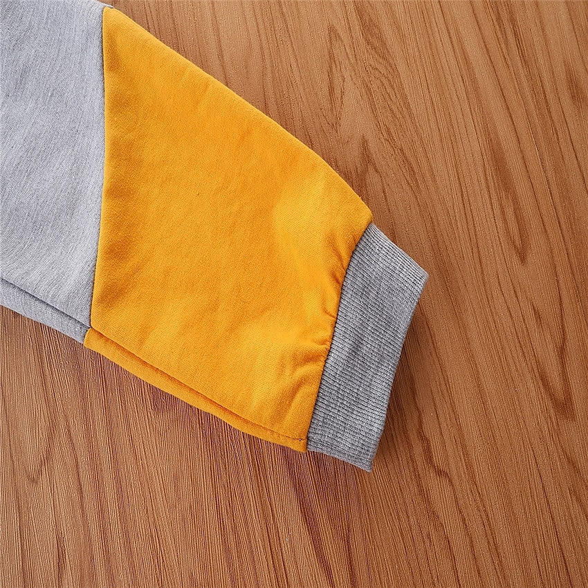 2 Pièces Ensemble sweat à capuche et pantalon de survêtement Tenues Bébé Garçon Automatique manche longue Col en V Coton Set Ecole Mode du quotidien Printemps Automne 3-7 ans Jaune de 2025 ? $15.49 –P8