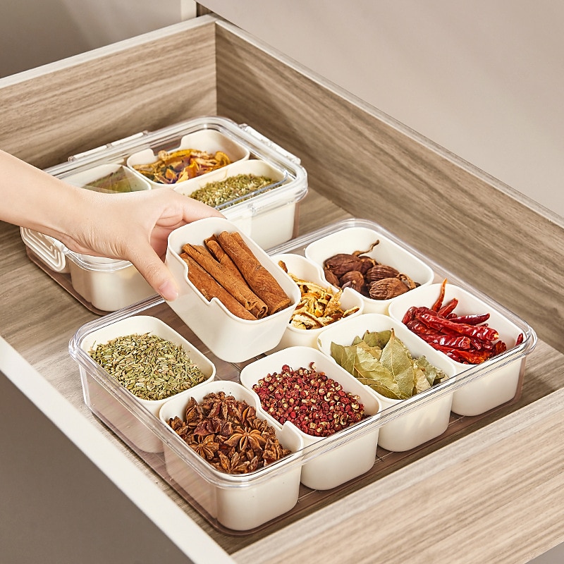Divided Serving Tray With Lid And Handle Snackle Box Charcuterie Container  Portable Snack Platters Organizer For Parties Picnic