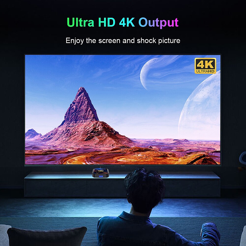 Smart TV Box HK1 RBOX K8S Android 13 8K Android TV Box RGB Light 4GB 64GB WiFi6 Dual Wifi 2023 PK Android 12 6K 2025 - $71.99 –P7