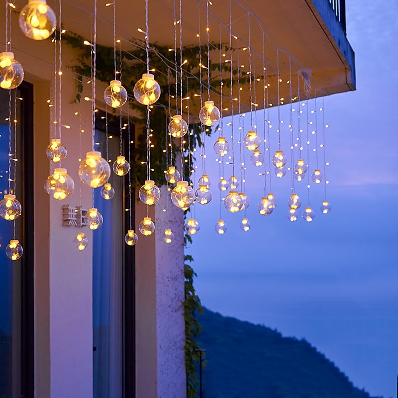 energia solare led sfera dei desideri stringa di luce fata flessibile filo di rame stringa di luce per tenda per giardino cortile vacanza festa di natale illuminazione decorativa colorata del 2025 a $58.99 –P1