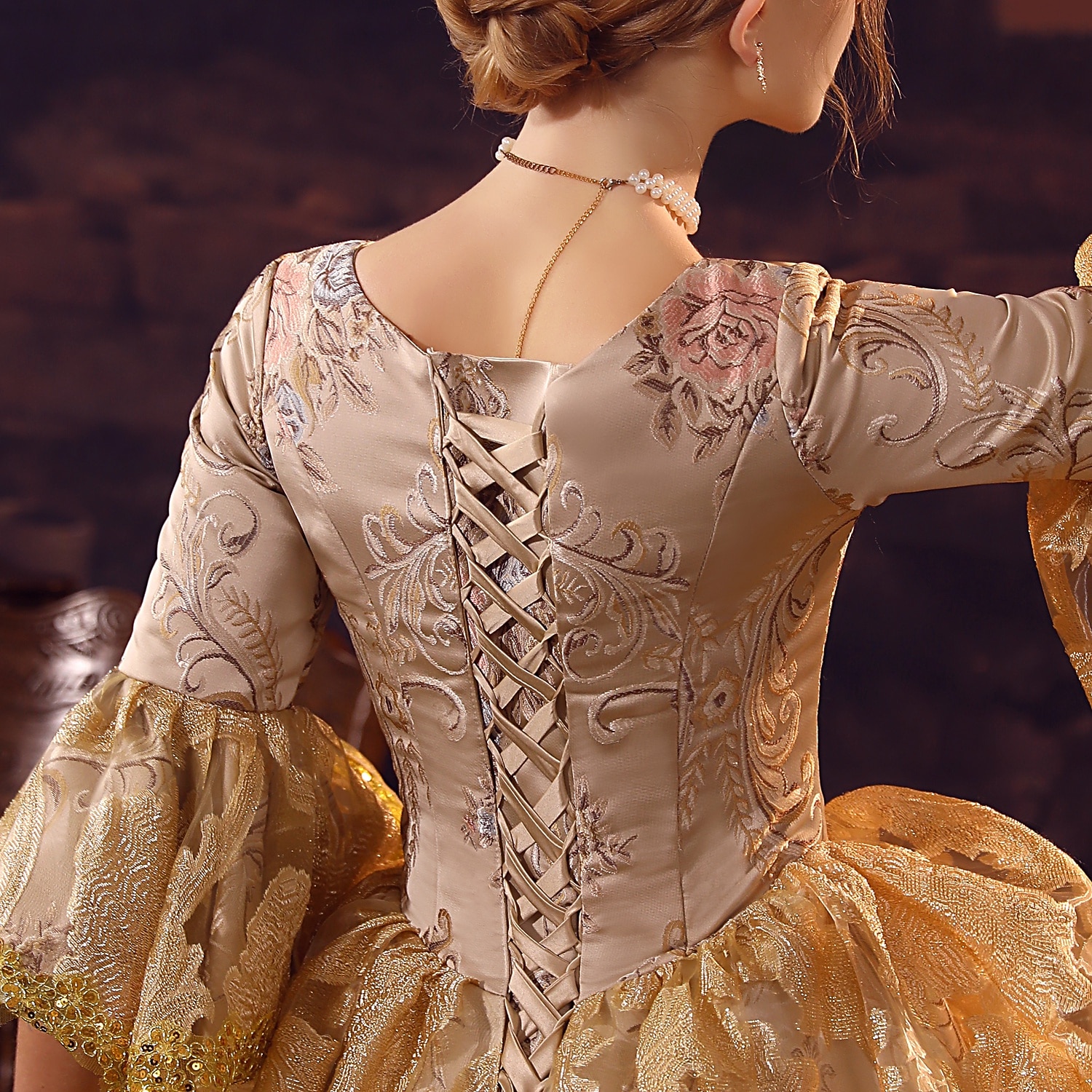 Gotisch Viktorianisch Vintage inspiriert Kleid Partykostüm Abschlussballkleid Prinzessin Shakespeare Braut Einfarbig Ballkleid Kostüm Damen königlich Halloween Karneval Valentinstag Abendgesellschaft 2026 - $162.99 –P5