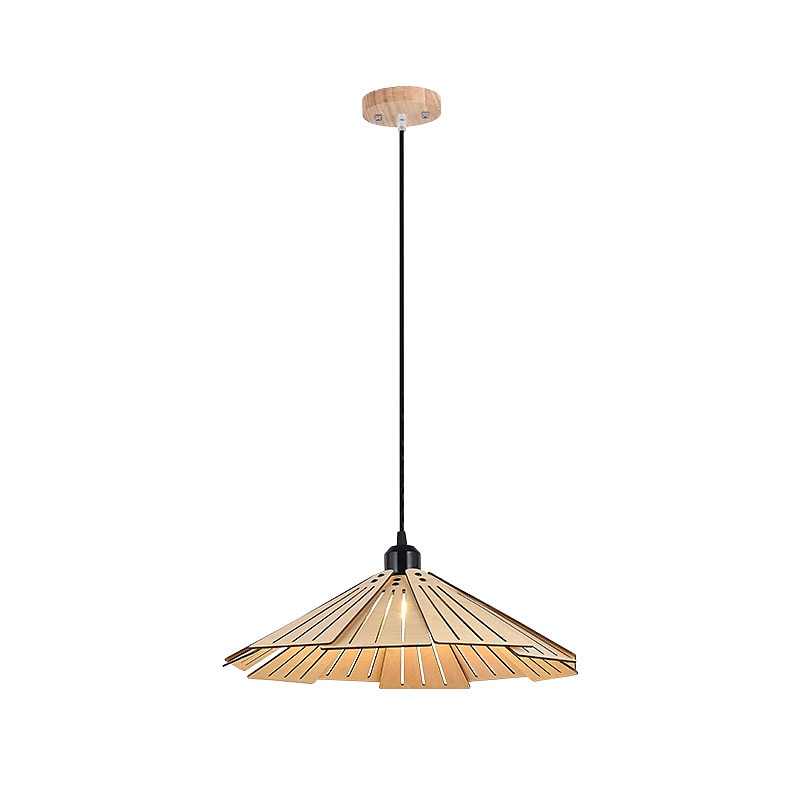 lampada a sospensione moderna lampada a sospensione geometrica paralume in legno naturale illuminazione corridoio lampadario lampada da soffitto per camera da letto cucina isola fattoria 110-240v del 2025 a $152.99 –P8