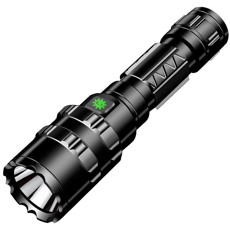 lanternă l2 de mare putere încărcare prin usb lumină puternică costum tactic lanternă cinci culori roșu verde galben albastru lumină albă led drumeții în aer liber lanternă vânătoare 2025 - $47.99 –P2