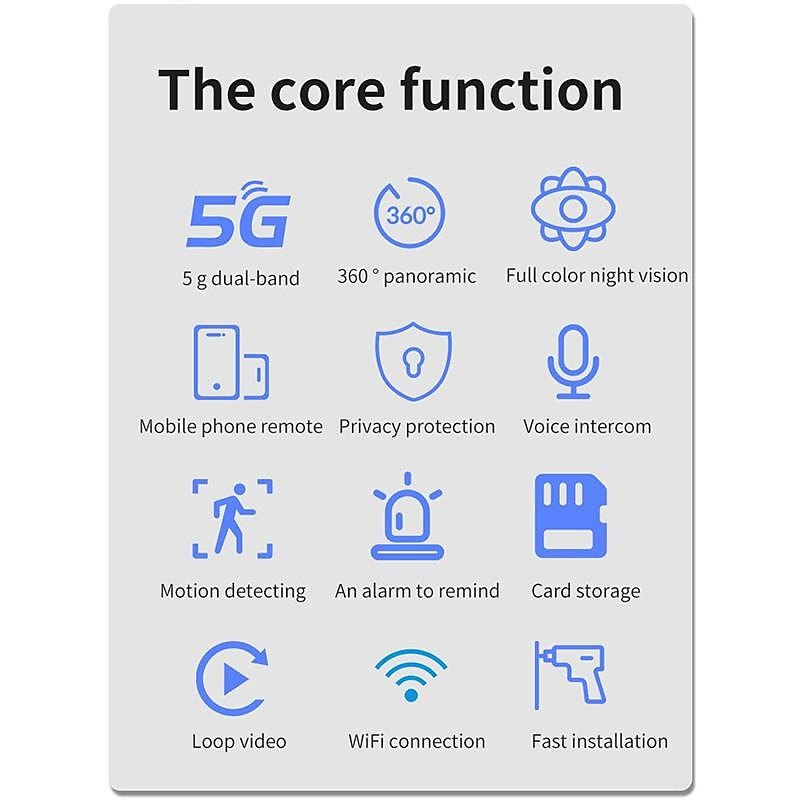 Wireless Bulb Lamp Camera Wifi IP Camera IR Night Vision Home Security Camera  Auto Tracking Video Surveillance Camera PTZ  P2P Monitor Camera 2025 - $58.99 –P11