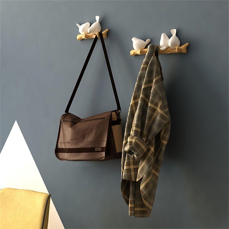 Doves Wall Hook Resin Bird Creative Door Key Wall Coat Hook Coat Rack Wall Decoration Hook Nordic Coat Hook Porch Hanger Decorative Hook 2025 - $23.99 –P8
