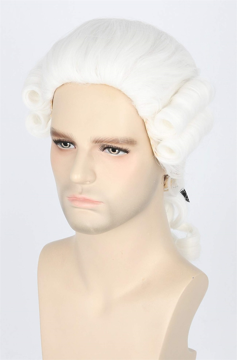 Mannen Pruik voor Koloniale Historische Rechter Kostuums Pruik Beige Carnaval Cosplay Pruiken Halloween Pruiken 2026 - $19.99 –P17