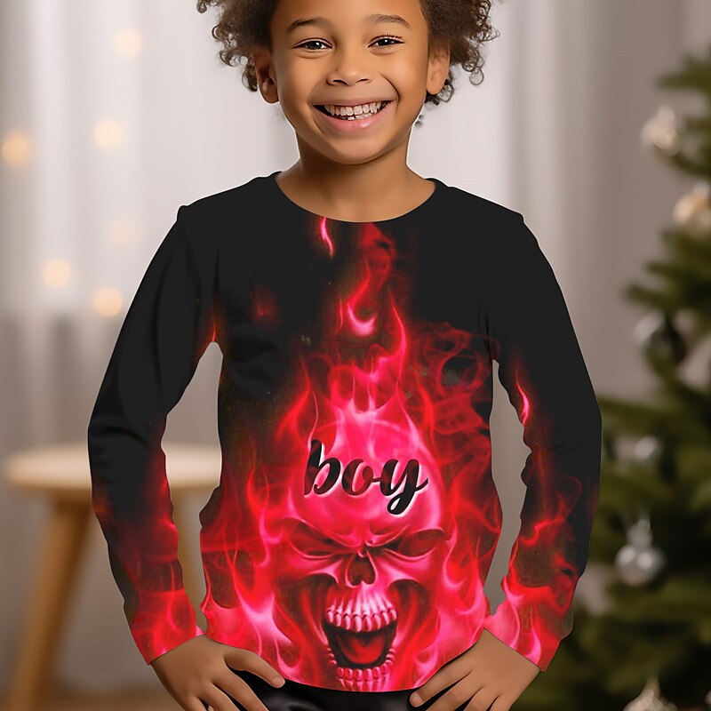 skull t shirt boys