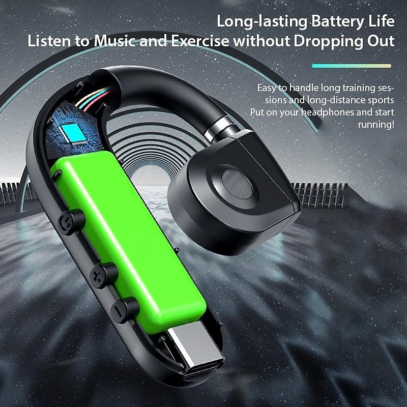 2025年 1pc ロングスタンバイ Bluetooth ワイヤレスイヤホン LED 電源ディスプレイ Bluetooth イヤホンノイズキャンセリングワイヤレスヘッドセット耳フックスポーツヘッドフォンボタン制御 コレクション – $18.99 –P10