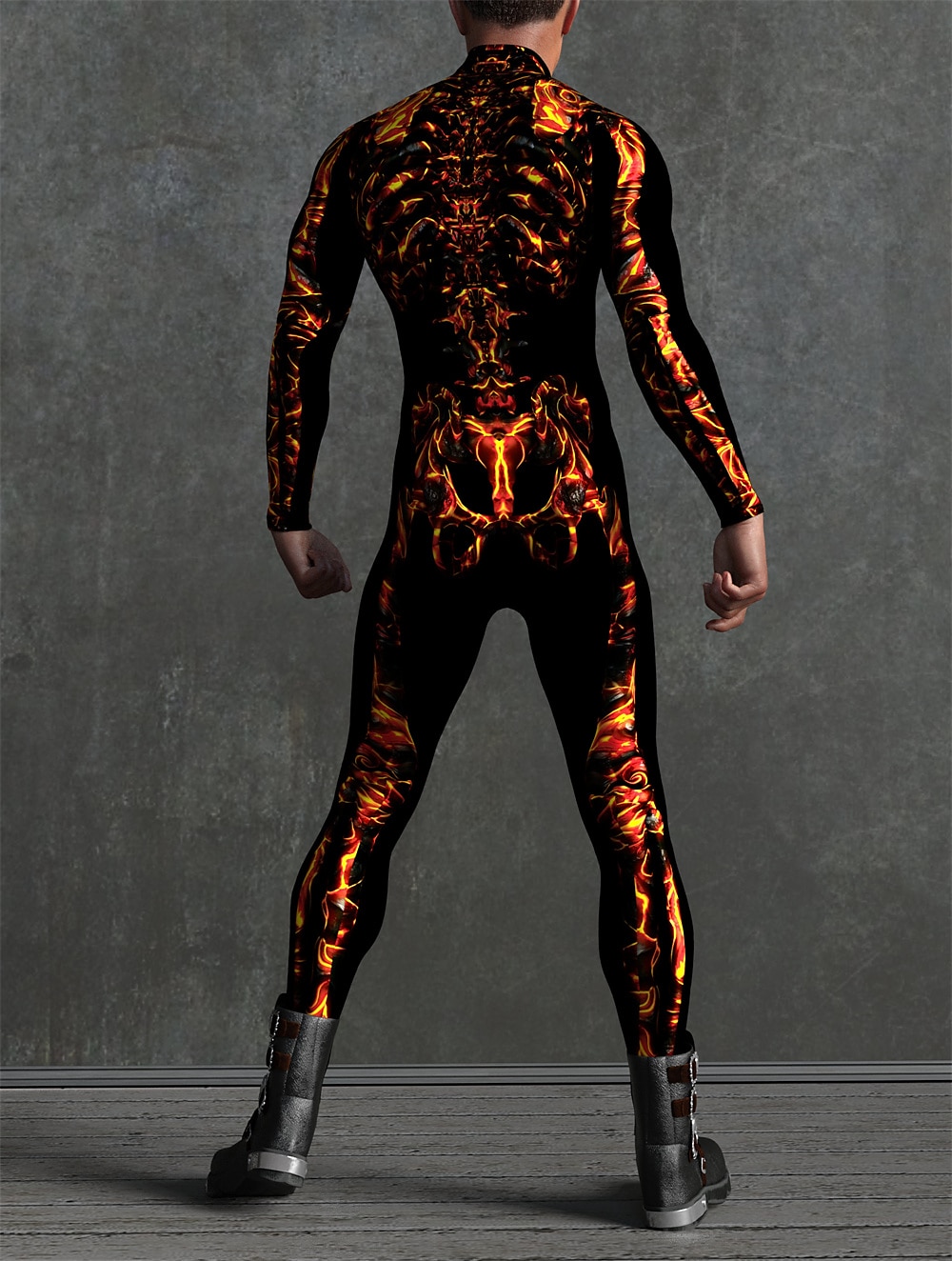 Totenkopf Halloween Cosplay Kostüm Bodysuits Ganzkörper-Catsuit Karnevalskostüm Ganzkörperanzug Einteiler Gruseliges Kostüm Kinder Erwachsene Herren Damen Maskerade Karneval Party Halloween Einfache 2025 - $37.99 –P12