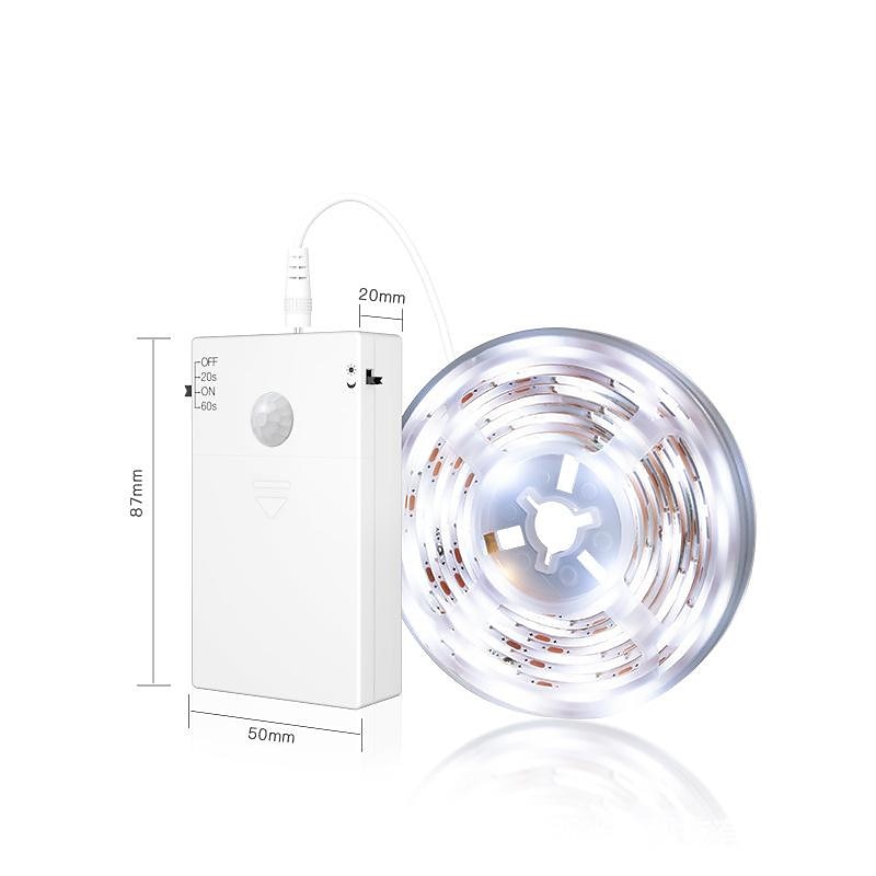 1m 3M 4m Fleksible LED-lysstriper 30/90/120/150 LED 2835 SMD 1set Varm hvit Hvit LED Stripelampe Koblingsbar Kroppssensor 5 V 2025 - $11.49 –P3