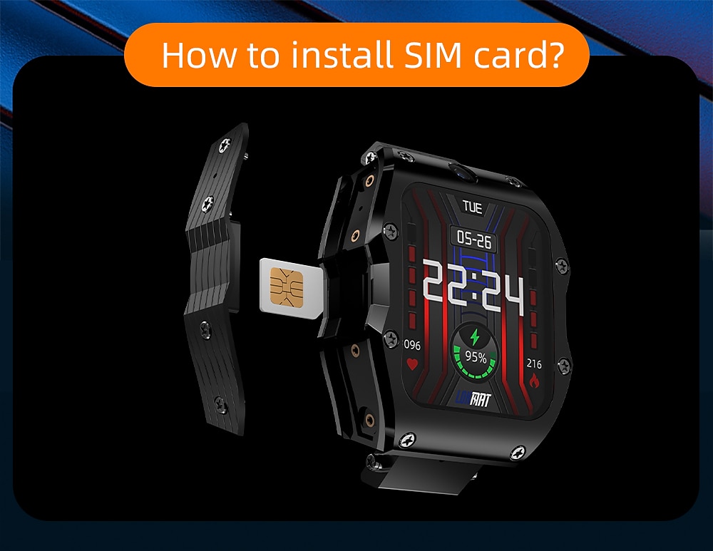 LOKMAT APPLLP 3 MAX Smart Watch 2.02 inch 4G LTE Cellular