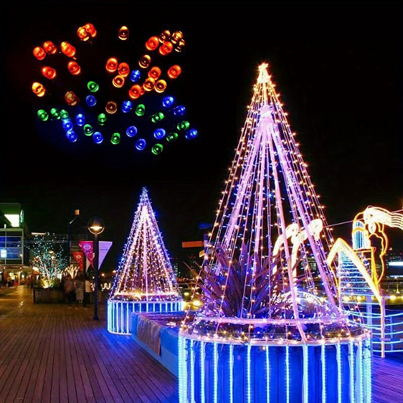 Solar Fairy Lights Outdoor Light Strings Waterproof 8 Modes 10m 100leds String Light Outdoor Lighting For Party Garden Christmas Outdoor New Year Holiday Decoration 2025 - $15.99 –P10