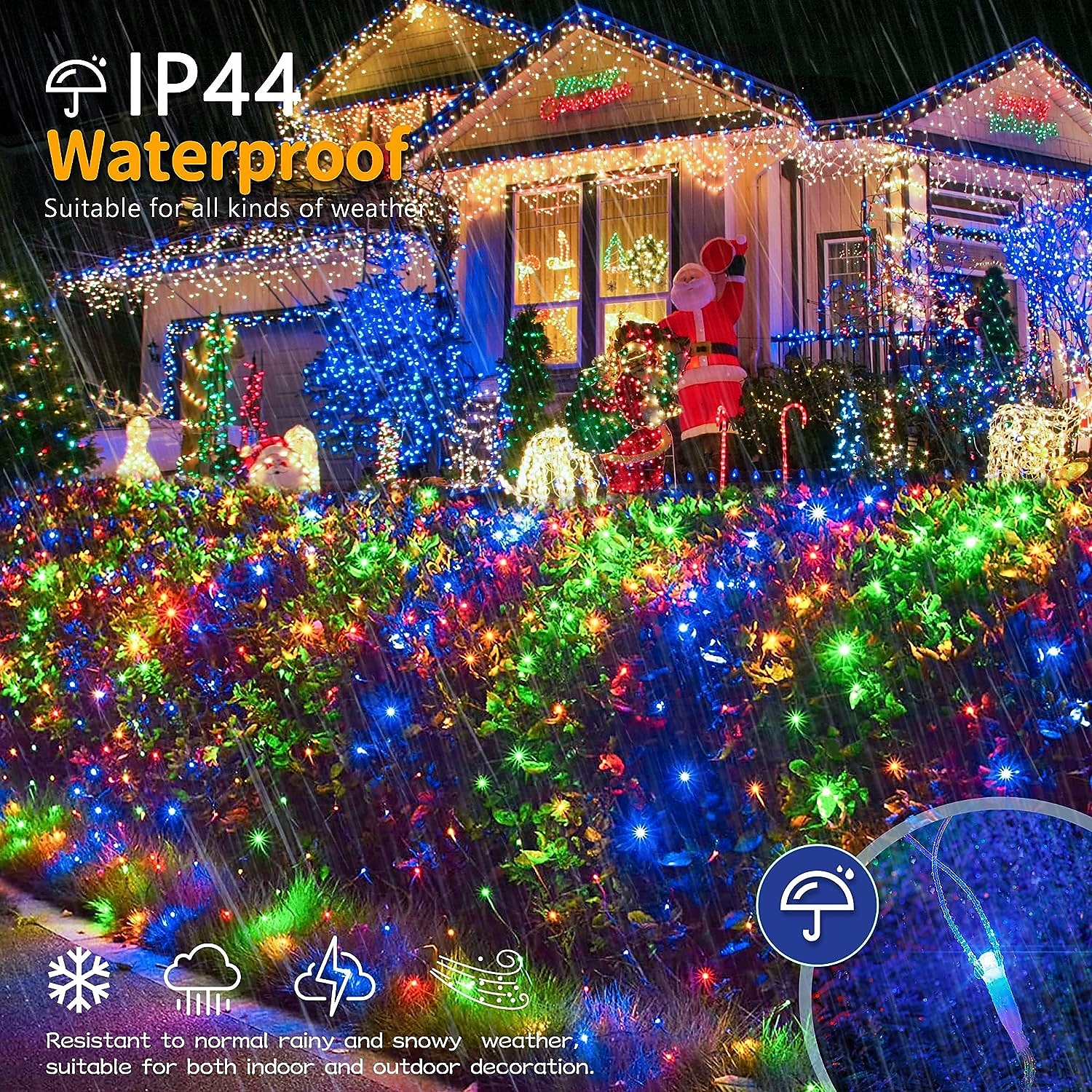3*2M 192 LED Net Lights Outdoor Mesh Lights,8 Modes Net Lights for Bushes Plug in, Waterproof Christmas Halloween Decoration Net String Lights for Bushes Ceiling Wedding Indoor Outdoor(9.8ft x 6.6ft) 2025 - $40.99 –P9
