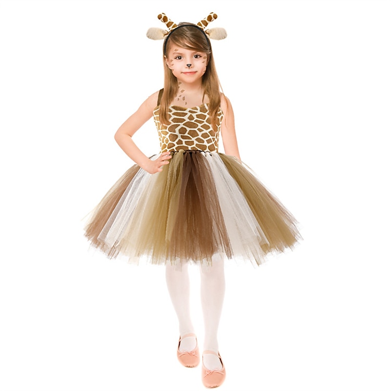 Děti Dívčí Šaty Zvíře Leopard Spád Bez rukávů Výkon Párty Venkovní Síťka prázdniny Módní Krásná Nylon Délka ke kolenům Šaty na párty Swingové šaty Tylové šaty Léto Jaro 3-10 let Černá Žlutá Hnědá 2025 - $28.99 –P7