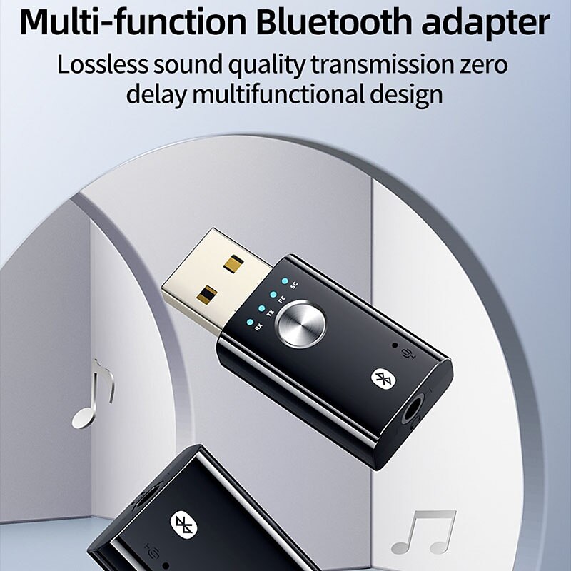 USB-адаптер Bluetooth 5.1 для ПК, динамика, телевизора 4 в 1, беспроводной музыкальный аудиоприемник, разъем 3,5 мм, дополнительный передатчик 2025 - $12.99 –P3