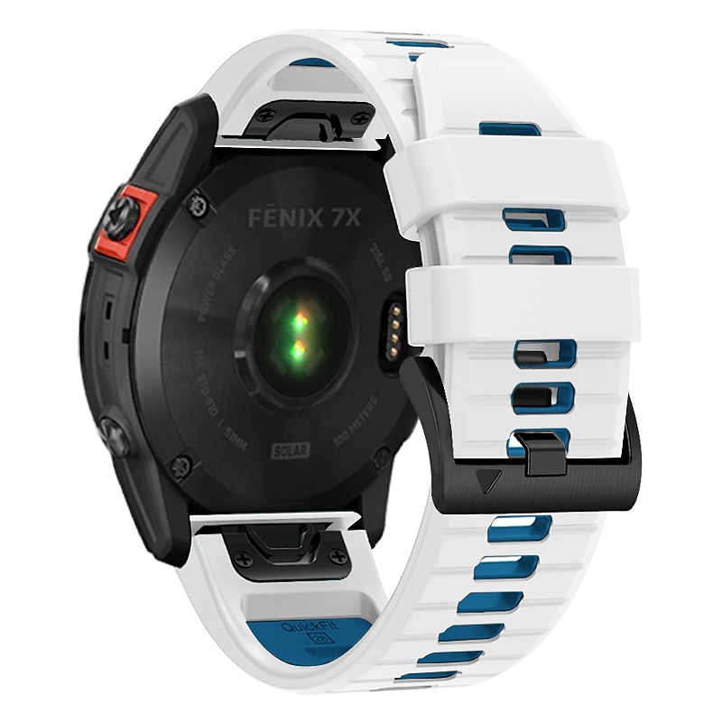 حزام إلى جارمين Fenix 7 7X 6 6X Pro Forerunner 955 945 935 Instinct 2X Solar Epix Approach S62 S60 Marq Descent G1 Quatix سيليكون إستبدال حزام 26mm 22mm تناسب سريع عصابة الرياضة معصمه 2025 - $17.99 –P9