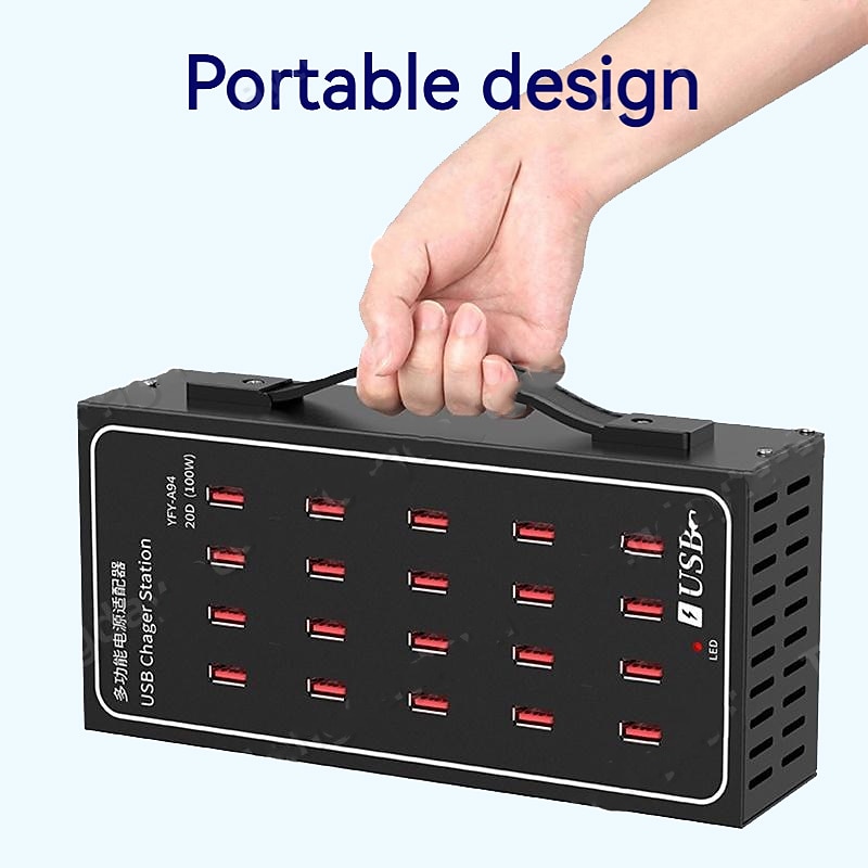 multi usb lader usb snellaadstation universele draagbare oplader voor iphone 15 samsung xiaomi ipad tablet 10/20/30/40/50/60 poort 2025 - $97.99 –P4