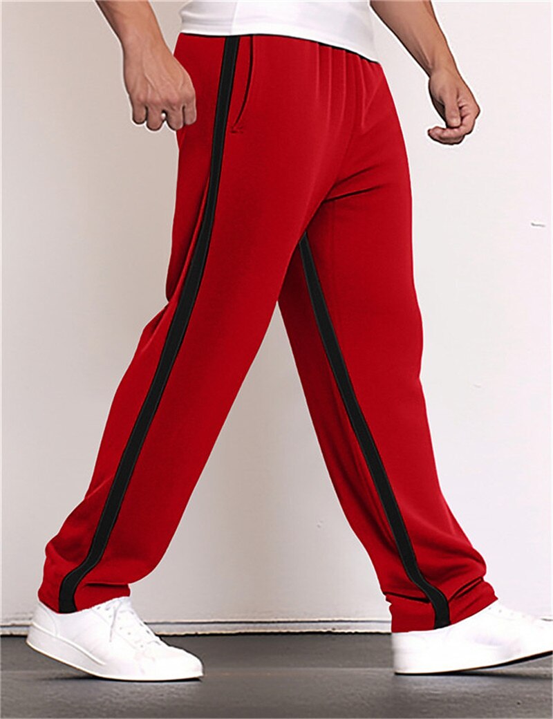 Herren Jogginghose Trainingshose Jogginghose Jogger Hose Hosen Jogginghose mit geradem Bein Kordelzug Elastische Taille Gerade geschnitten Farbblock Patchwork Komfort Atmungsaktiv Casual Täglich 2025 - $20.99 –P4