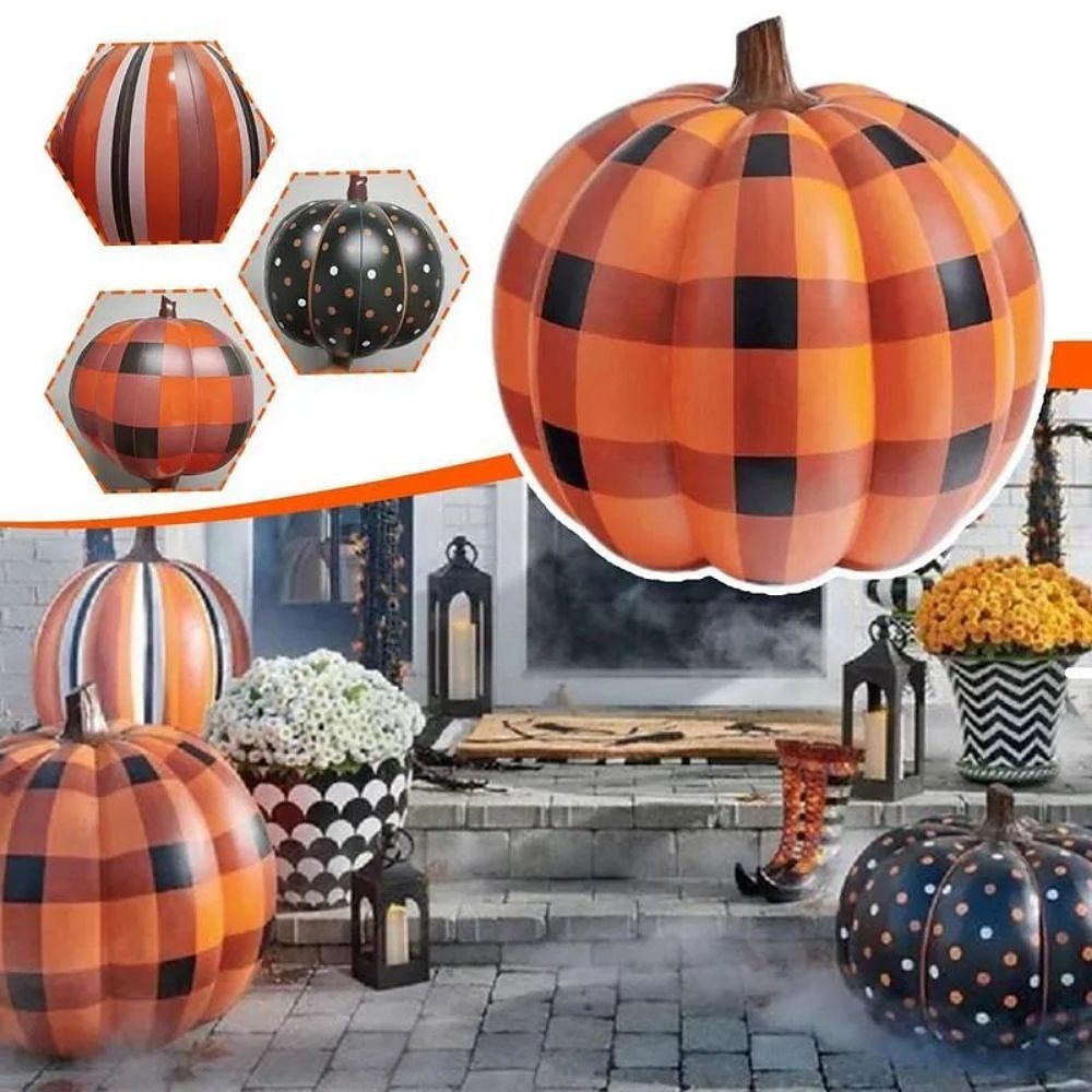 halloween kurpitsan ilmapallo koristeet juhlakoriste iso puhallettava kurpitsa ilmapallo halloween kotipuutarhaan ulkona nurmikko piha kauhu rekvisiitta lapsille 2025 - $30.99 –P6