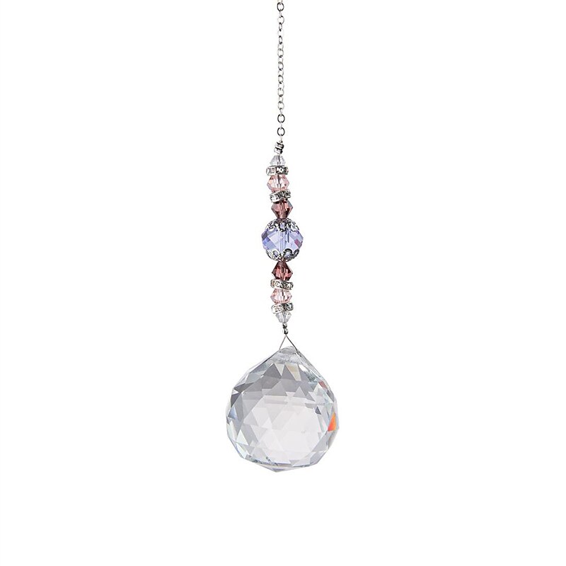 1 peça suncatcher de cristal, bola de prisma de janela, fabricante de arco-íris, pingente pendurado para casa, jardim, quintal, quarto, varanda, pátio, decoração de 2025 por $6.99 –P12