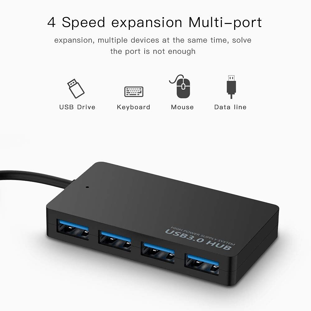 USB-концентратор 3.0, 4-портовый ультратонкий USB-концентратор 3.0, портативный адаптер, высокоскоростное расширение, мульти-разветвитель USB-концентратора, кабель-адаптер для ПК, ноутбука 2025 - $11.99 –P5