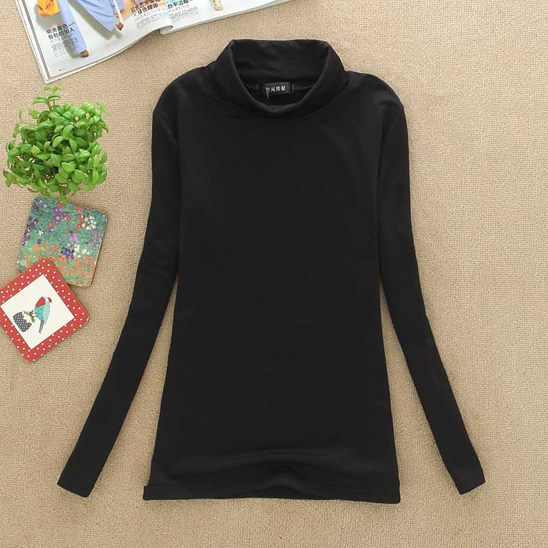 Per donna maglietta Maglieria intima Camicia di fondo Liscio Essenziale Manica lunga A collo alto Collo alto Top regolari Giornaliero Fine settimana Dolcevita bordeaux più velluto felpa nera a collo del 2025 a $15.99 –P11
