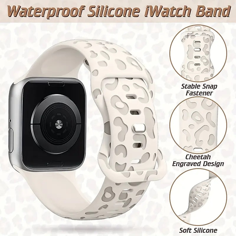 1 pak 6-pak Sportband Compatibel met: Apple Watch-horlogebandje 38mm 40mm 41mm 42mm 44mm 45mm 49mm Dames Mat zwart Ademend Siliconen Vervangende horlogeband voor iwatch Ultra 2 Series 9 8 7 SE 6 5 4 2026 - $13.99 –P7