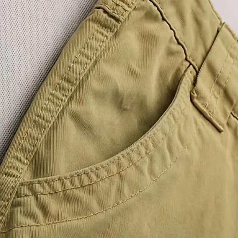 Herren Cargohose Cargohosen Arbeitshose Fallschirmhose Tasche Multi Pocket Höhenanstieg Einfarbig tragbar Draussen In voller Länge Outdoor Casual Strassenmode Klassisch Lockere Passform Gelbe Tarnung 2025 - €34.99 –P4