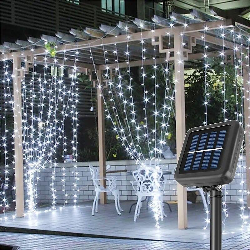 lámpák led függöny lámpák 3*3 méteres színes fények csillagos jégcsap fények karácsonyi fények 2025 - $16.99 –P9