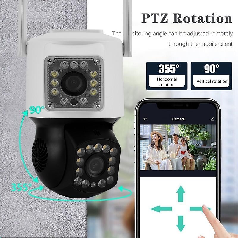 2MP Double Lens Camera, WiFi IP Home Security Camera, Two Way Audio Motion Detection Surveillance Camera, Waterproof Outdoor PTZ Camera, Full Color Night Vision IR Camera for Home, Baby, Elder, Pet 2025 - $49.99 –P7