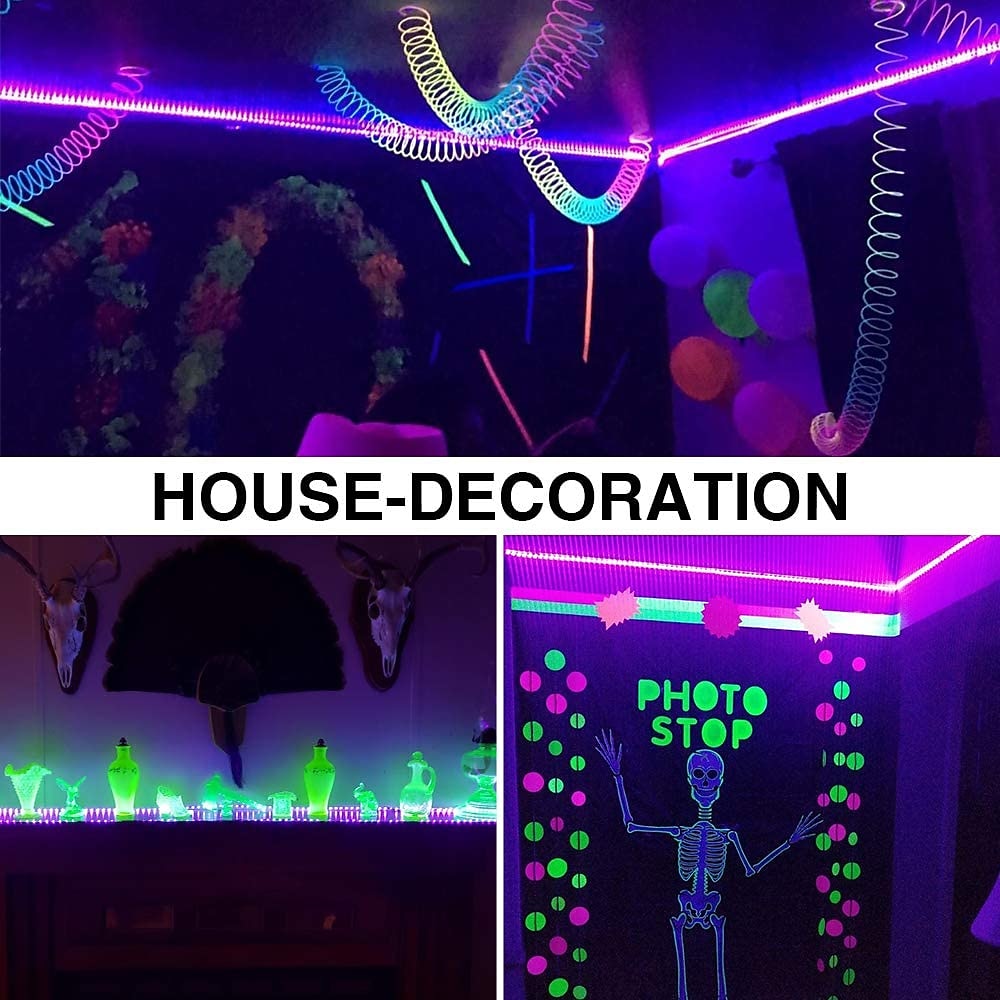 LED UV Silicone Waterproof Light with Halloween Atmosphere Neon Orange Outdoor Light with SMD2835 380-400NM UV LED Black Light Suitable for Christmas Halloween Fluorescent Dance and UV Body Coating 2025 - $14.49 –P1