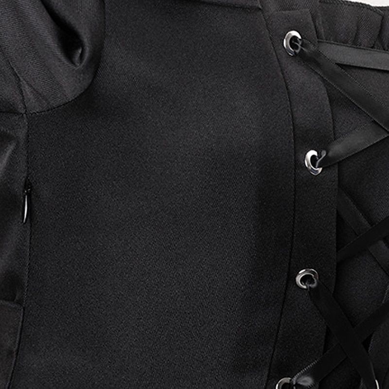 Punk & Gothic Mittelalterlich Partykostüm Maskerade Halloween Kostüme Trompetenärmel Hexe Cosplay Kordelzug Einfarbig Kostüm Damen Vikinger Fantasie Walpurgisnacht Halloween Karneval Maskerade 2026 - $44.99 –P5