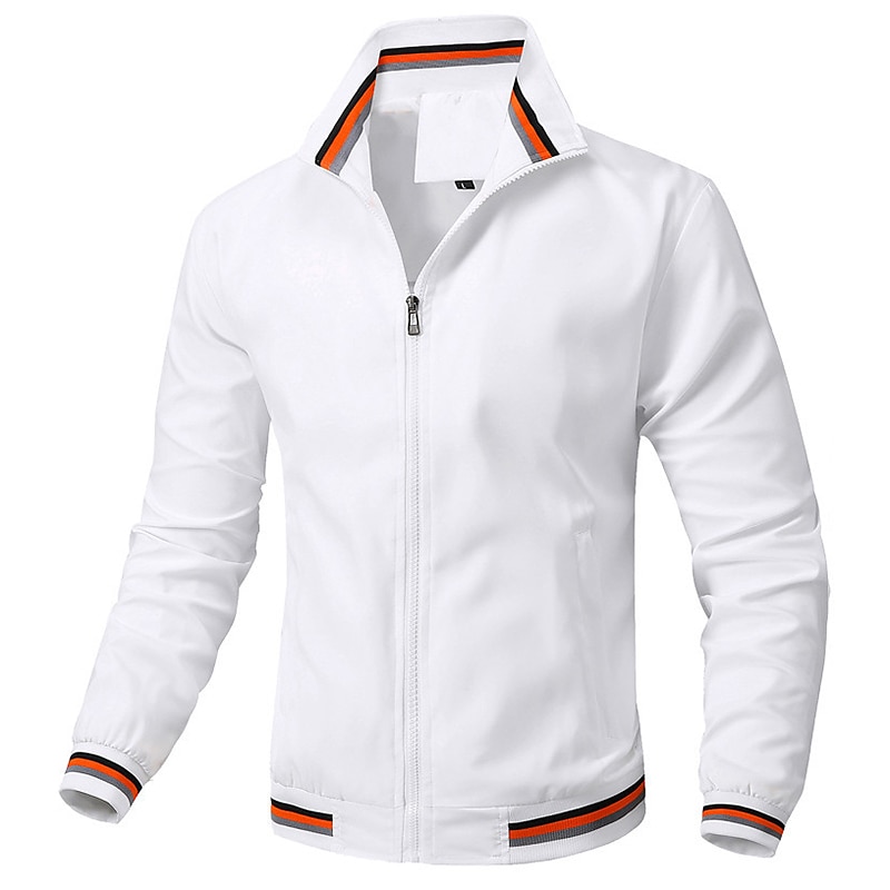 Per uomo Giacca Leggera Giacca Estiva Giacca a vento Giacca di transizione All'aperto Vacanza Caldo Autunno Inverno Semplice Moda Streetwear Collo alla coreana Regolare Nero Bianco Giallo Blu Verde del 2025 a $36.99 –P10