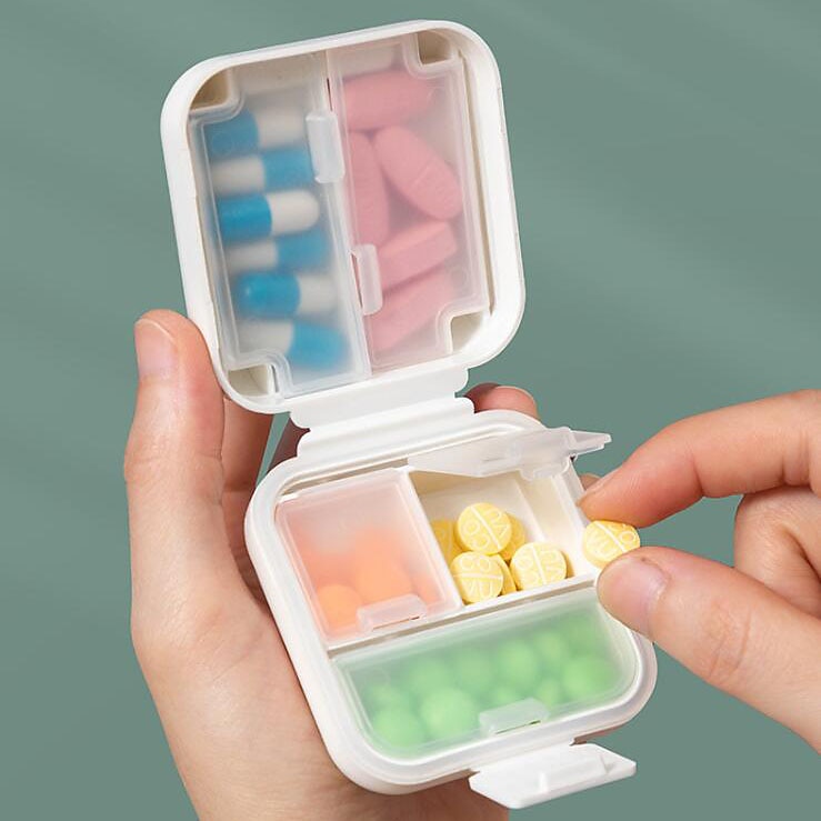Scatola portapillole sigillata portatile da 1pc, mini portapillole portatile con scomparto, custodia per pillole da viaggio, contenitore per medicinali del 2025 a $7.49 –P7