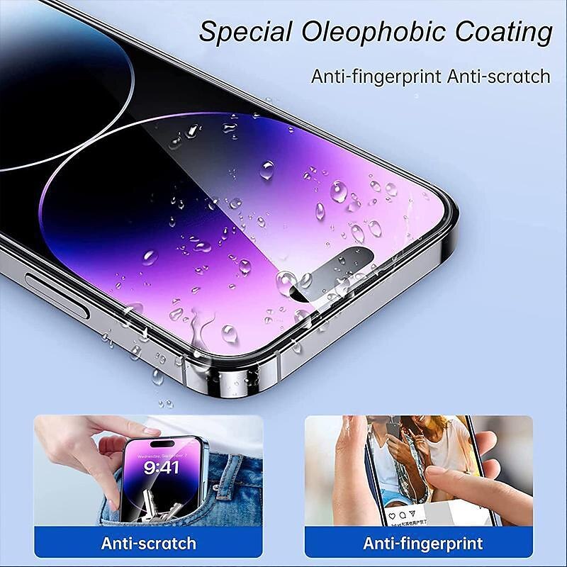 3 pcs Screen Protector For Apple iPhone 16 iPhone 15 Pro Max Plus iPhone 14 13 12 11 Pro Max Mini X XR XS Max 8 7 Plus Tempered Glass Privacy Anti-Spy 9H Hardness Anti Bubbles Anti-Fingerprint 3D 2025 - $9.99 –P8