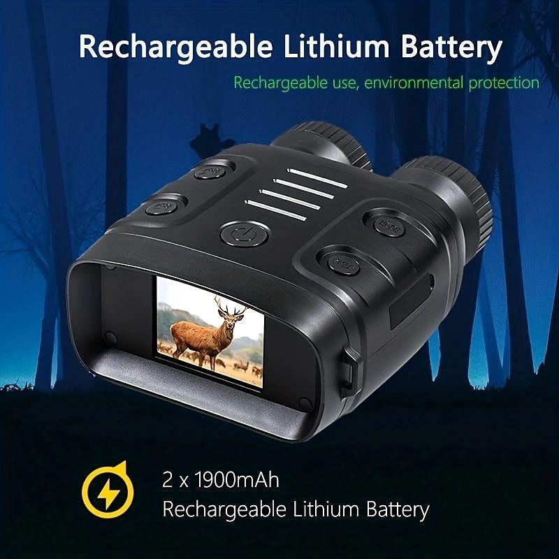 Night Vision Goggles With 5X Digital Zoom Camera NV Binoculars Telescope With Long Infrared Viewing Distance At Night For Hunting And Camping (Built-in Rechargeable Battery) 2025 - $77.99 –P5