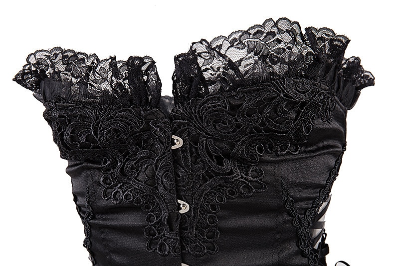 Vintage Rococo Punk & Gothic Overbust Corset Bustier Bodyshaper Pirate Lace Women's Fantasy Halloween Carnival Valentine's Day Party / Evening Prom Adults' Bra Underwear All Seasons 2025 - $36.99 –P12