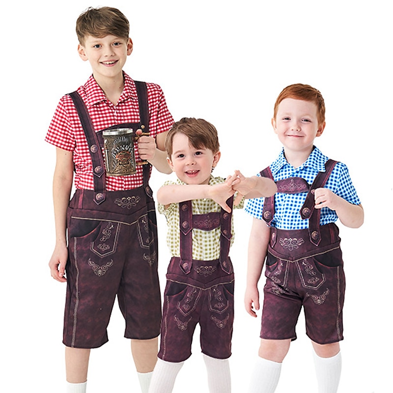 Carnival Oktoberfest Beer Costume Cosplay Costume Cosplay Cosplay Wiesn Boys Carnival Party Traditional Style Cloth Shirt Pants 2025 - $35.99 –P1