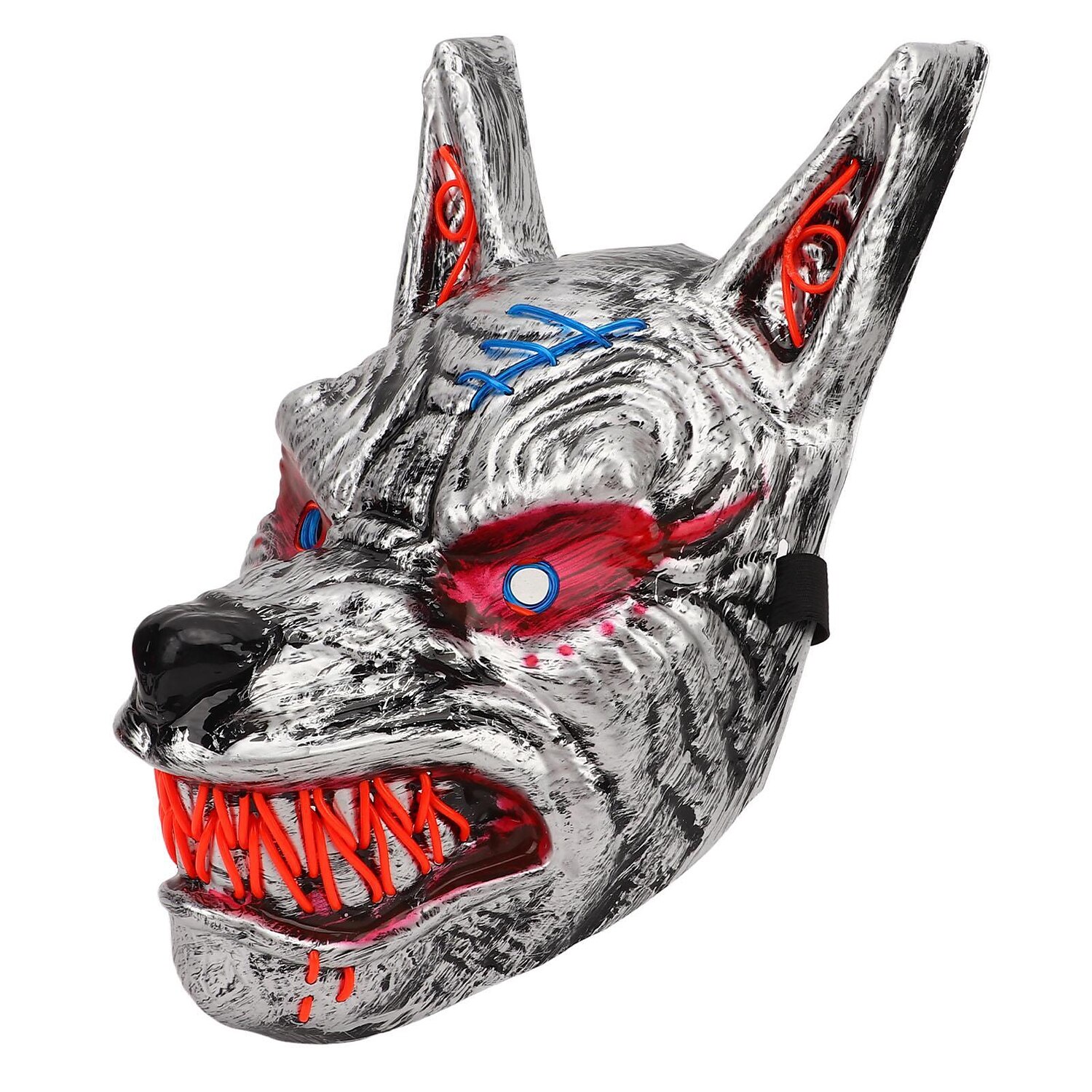 halloween wolf head mask anime demon led halloween skrämmande varg mask för kostymfest 2025 - $18.99 –P8